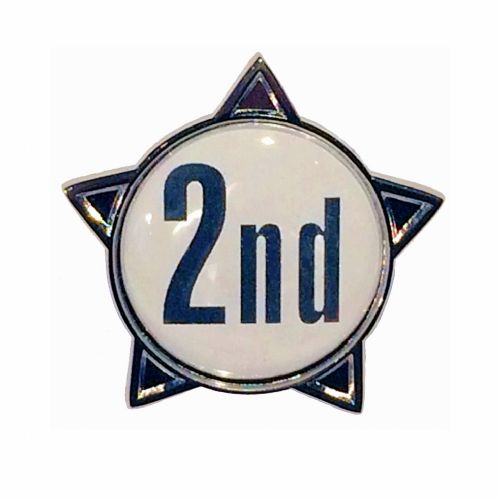 2nd titled star shape badge